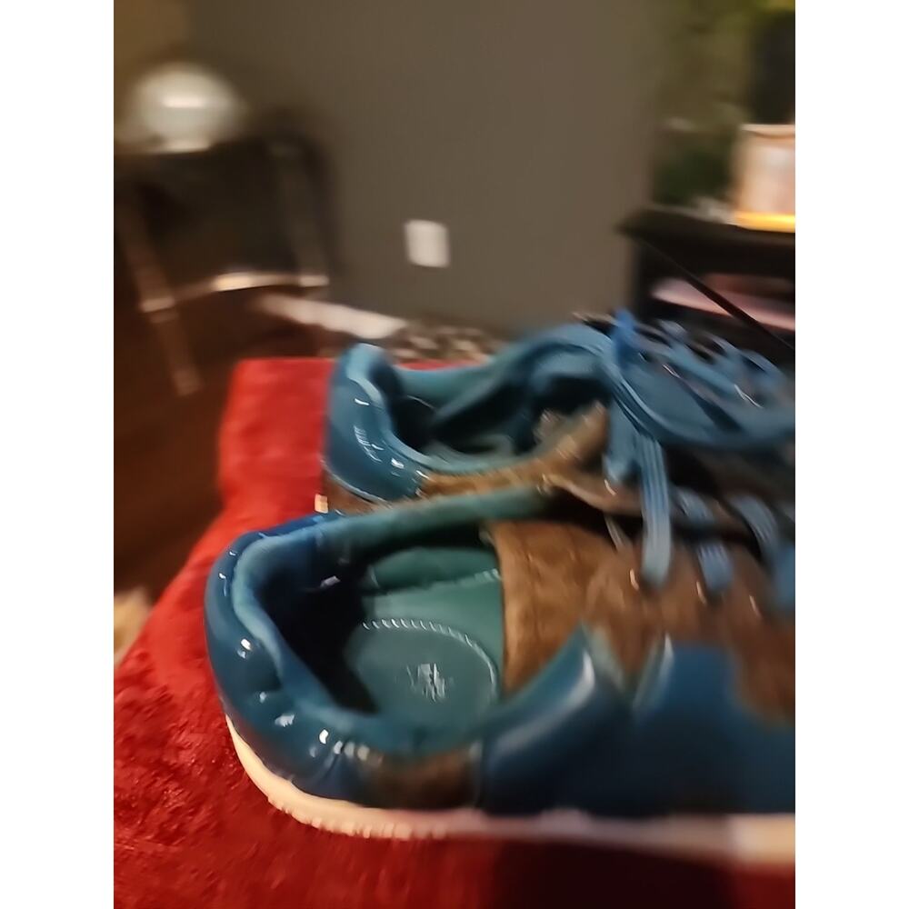 Michael Kors poppy lace up Brown and lagoon, colorway 8.5 - Picture 4 of 6